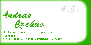 andras czekus business card